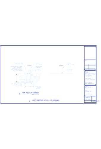 Super Lumideck (Post Supported): Post Footing Detail (In-Ground)