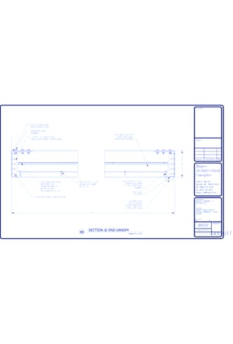 Custom Curved Aluminum Canopies: End Section Detail