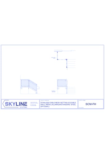 Metal Railing System - Tensioned Wire Mesh