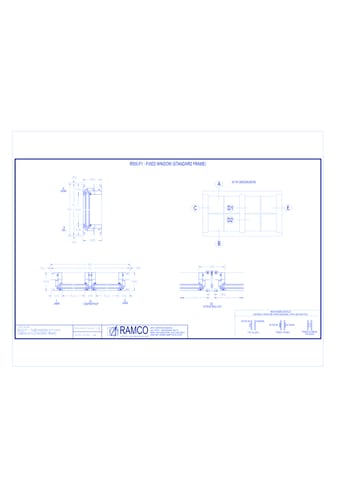 R500-F1 - Fixed Window with Muntin-Grid (Standard Frame)