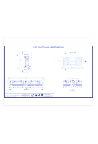 R1100-F1 - Project-Out Awning Window with Blinds (Standard Frame)