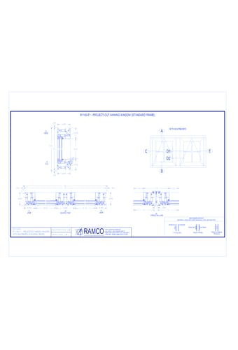 R1100-F1 - Project-Out Awning Window with Muntin-Grid (Standard Frame)