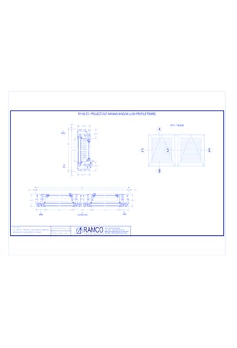 R1100-F2 - Project-Out Awning Window with Blinds (Low-Profile Frame)