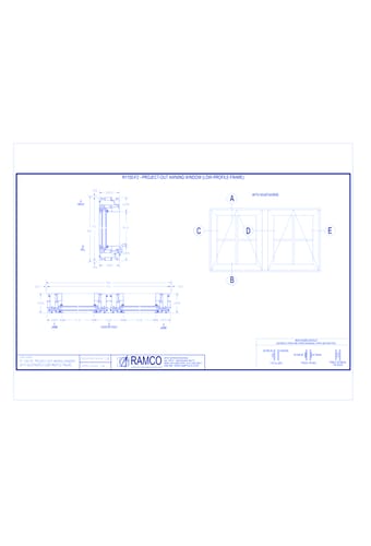 R1100-F2 - Project-Out Awning Window with Muntin-Grid (Low-Profile Frame)