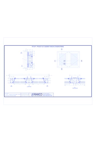 R1100-F1 - Project-Out Casement Window with Blinds (Standard Frame)