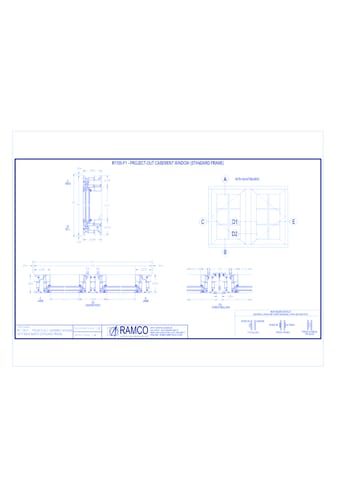 R1100-F1 - Project-Out Casement Window with Muntin-Grid (Standard Frame)