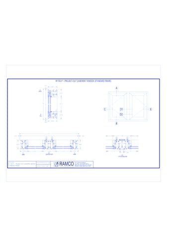 R1100-F1 - Project-Out Casement Window (Standard Frame)