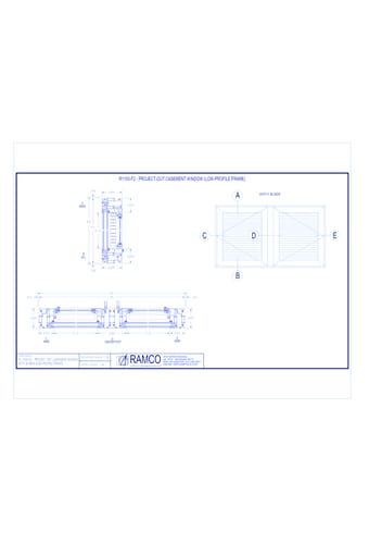 R1100-F2 - Project-Out Casement Window with Blinds (Low-Profile Frame)