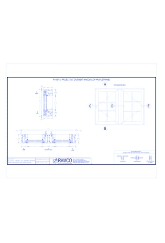 R1100-F2 - Project-Out Casement Window with Muntin-Grid (Low-Profile Frame)