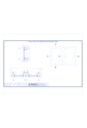 R1100-F2 - Project-Out Casement Window (Low-Profile Frame)