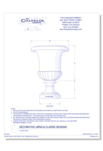 Decorative Urns and Classic Designs: Classic Vase