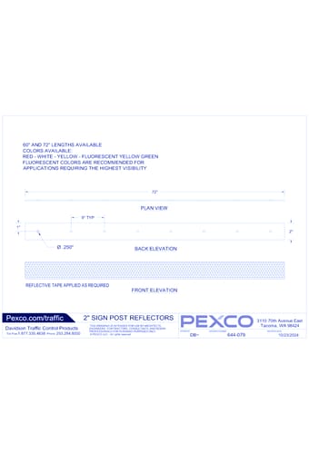 Sign Post Reflectors: 2-Inch Sign Post Reflector