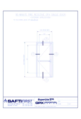 GPX Architectural Series: 90 Minute Fire Resistive Single Door – Exterior