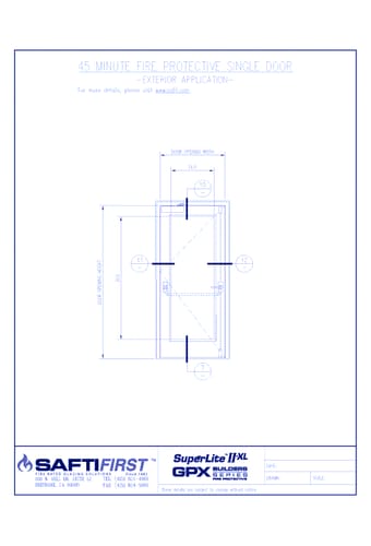 GPX Builders Series: 45 Minute Fire Protective Single Door with SuperLite II-XL 45 – Exterior