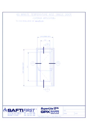 GPX Builders Series: 60 Minute Temperature Rise Single Door – Exterior