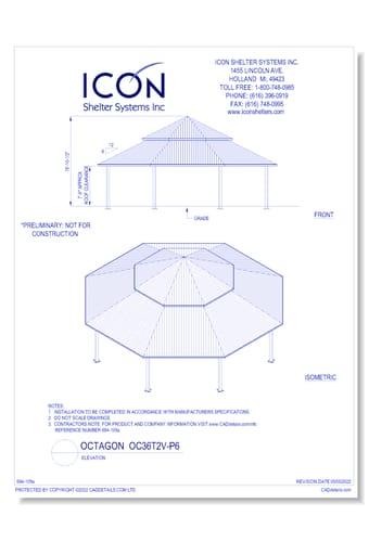 Octagon OC36T2V-P6 - Elevation