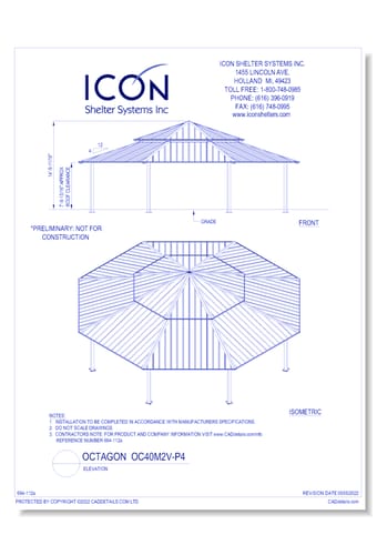Octagon OC40M2V-P4 - Elevation