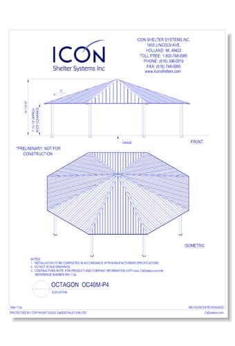 Octagon OC40M-P4 - Elevation