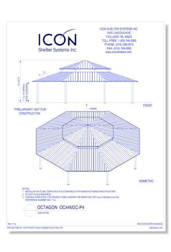 Octagon OC44M2C-P4 - Elevation