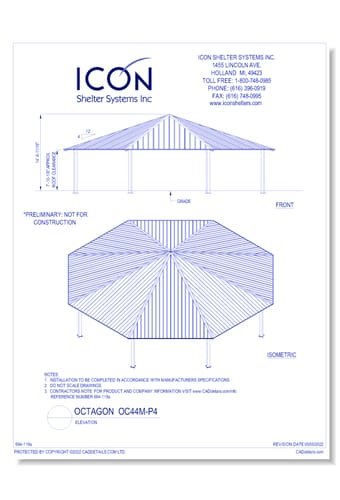 Octagon OC44M-P4 - Elevation