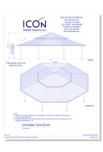 Octagon OC44T2V-P4 - Elevation