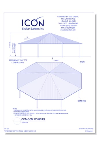 Octagon OC44T-P4 - Elevation