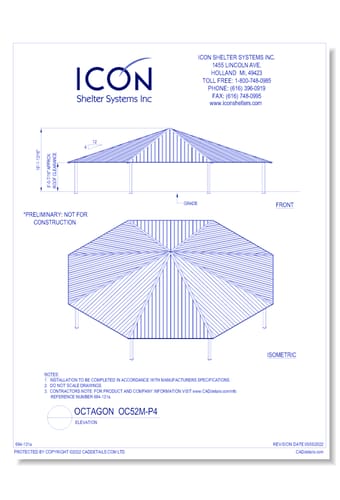 Octagon OC52M-P4 - Elevation