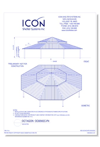 Octagon OC60M2C-P4 - Elevation