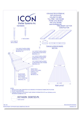 Octagon OC60T2C-P4 - Roof Layout