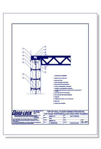 QL-207 Top Hung Perpendicular Open-Web Trusses