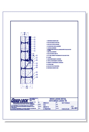 QL-601 Brick Ledge Detail with Brick Ledge Tie
