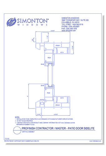 ProFinish Contractor / Master - Patio Door Sidelite, Vertical Assembly