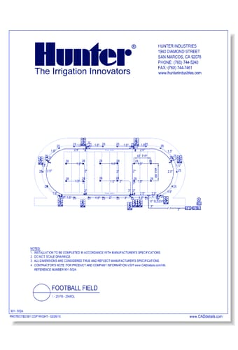Official Football Field - I-25 Four Row Design Looped Mainline