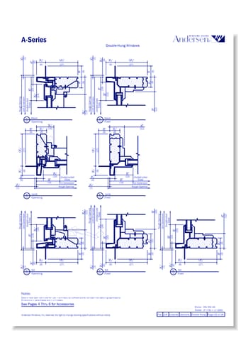 A-Series: Composite Clad - Double-Hung Window - Section