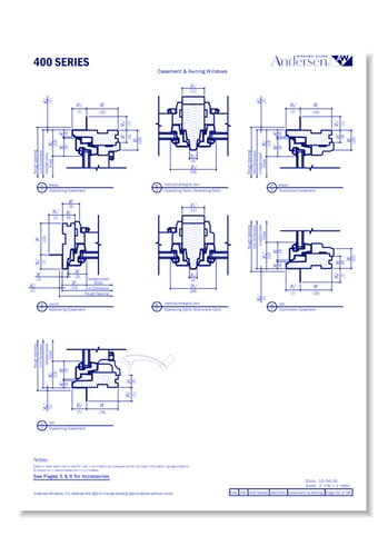 400 Series: Vinyl Clad - Casement & Awning Windows - Section