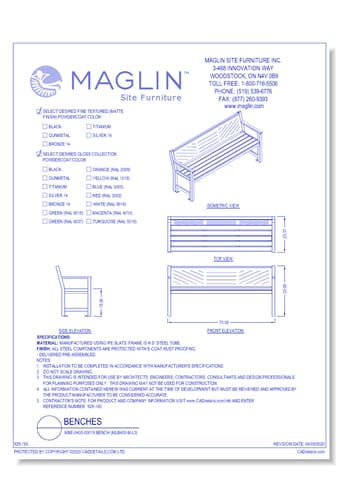 MBE-0400-00019 Bench (MLB400-M-L3)