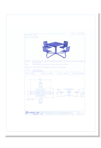 MTB-1100-00017 Picnic Table (MLPT1100-M)