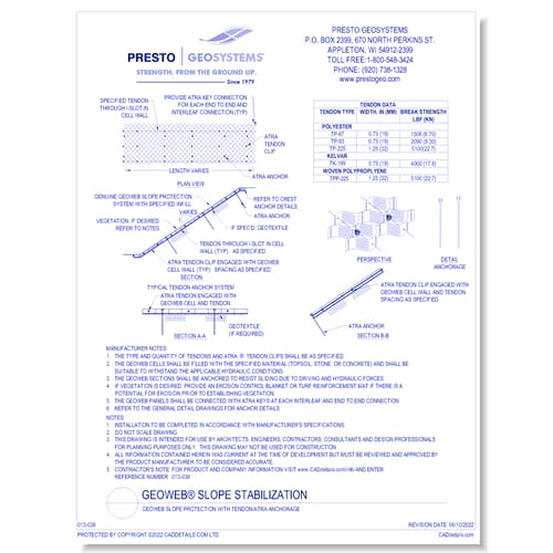 preview of Geoweb Slope Protection with Tendon/ATRA Anchorage