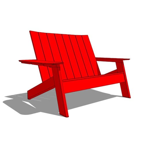 preview of Americana Lounge Chair Double with Right Tablet Arm
