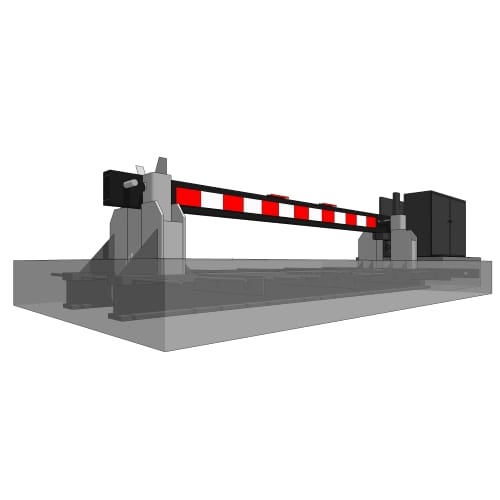 M30 Shallow Foundation RH, Barrier Arm