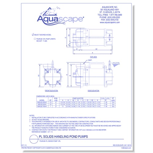 Tsurumi PL Series Pump: 3PL