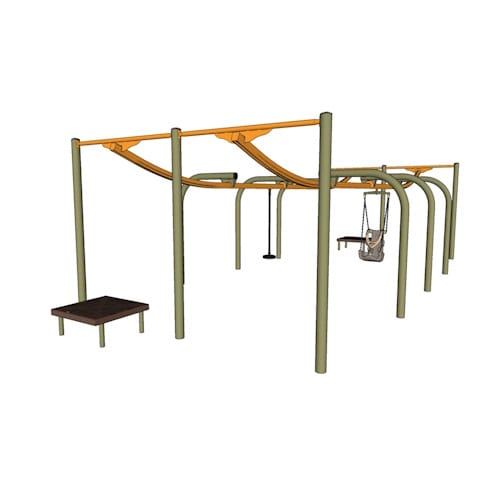 91862 - 35' SkyRun Zip Track (Double) with Zero-G & Zip Seat