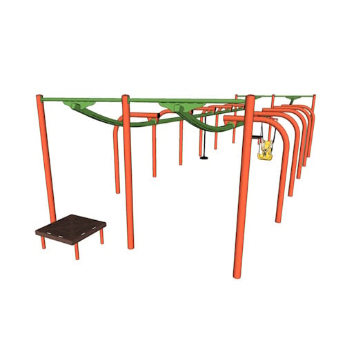 91863 - 50' SkyRun Zip Track (Double) with Zero-G & Zip Seat