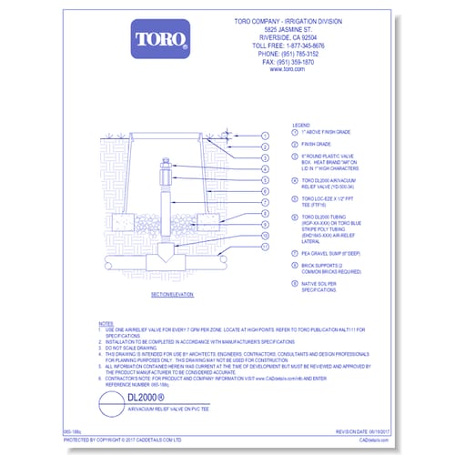 preview of DL2000®  Air / Vacuum Relief Valve on PVC Tee
