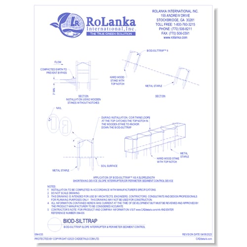 preview of BioD-SiltTrap Slope Interrupter & Perimeter Sediment Control