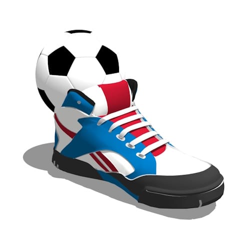 Soccer Shoe with Ball Climber