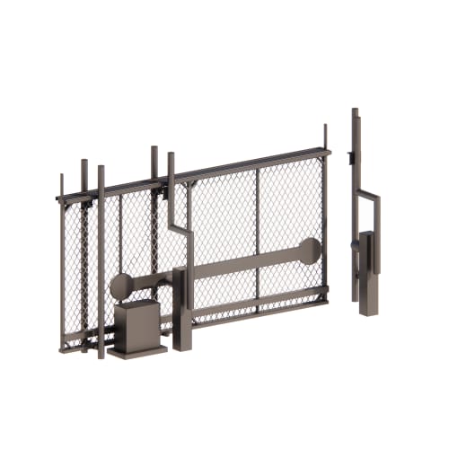 (K4) TCG-4 Crash Rated Structural Cantilever Slide Gate & Operator System ASTM F2656 M30-P1/K4 - Chain Link