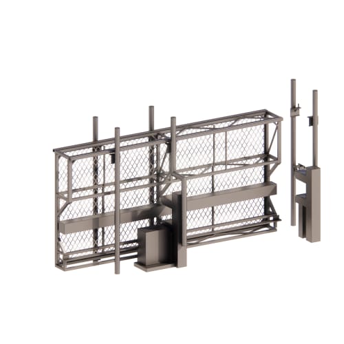 (K12) TCGR-12 Crash Rated Box Frame Cantilever Slide Gate & Operator System ASTM F2656 M50-P2/K12 - Chain Link