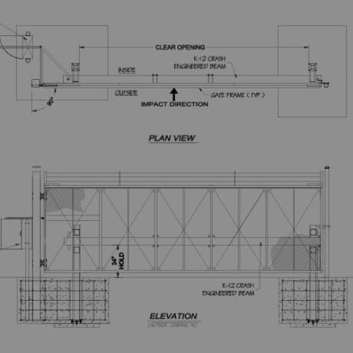 (K12) TCSG-12 Crash Rated Heavy Duty Swing Gate and TYM-410VS-SW Operator System ASTM F2656 M50-P1/K12 preview 1