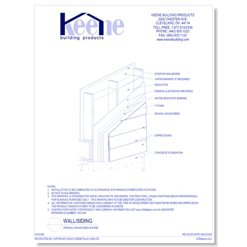 Driwall Rainscreen and Foam